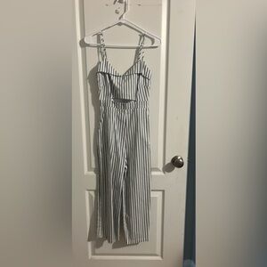 Striped Black and White Jumpsuit